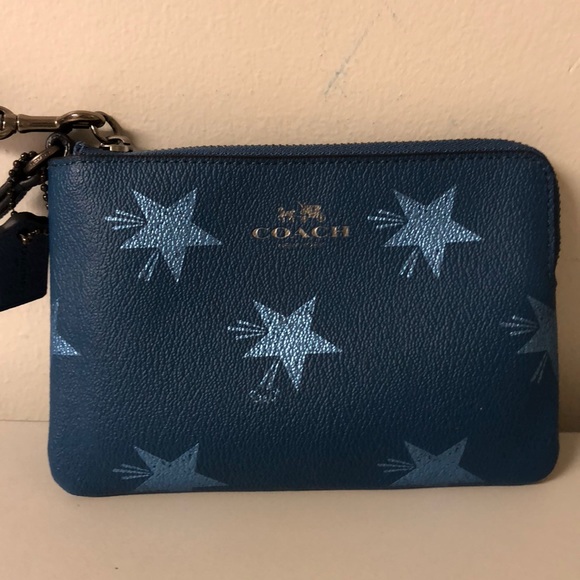 Coach Handbags - Coach Blue Star Wristlet